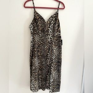 Midi cheetah print dress